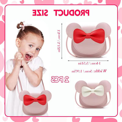 Solidchoice - Set van 2 schattige schoudertassen voor meisjes