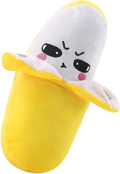 Banaan Pluche - Muzikaal Speelgoed - Muziek Leren - Aanraakgevoelig Geluid - 17 x 11 x 8 cm - Geel