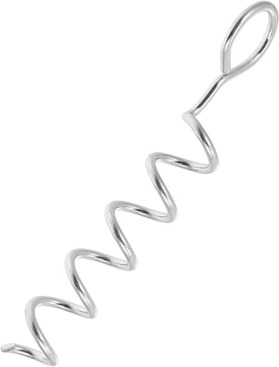 Hondenlijn Grondpen - Hondenanker Metaal - Buiten Spelen - Spiraalvormige Bevestiging - 31 cm - Zilver