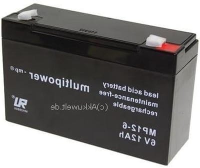 Loodgel accu - Oplaadbare batterij - Energie opslag - Onderhoudsvrij - 12Ah 6V - Grijs