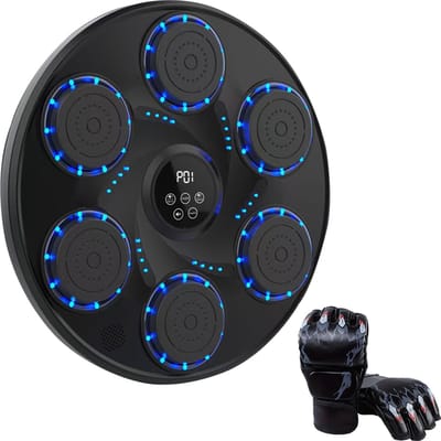 BOKSKAMPIOEN® 2.0 - Boxing Machine - Boksmachine - Boksmachine met Muziek - Inclusief Bokshandschoenen - Nederlandse Handleiding - 2 Jaar Garantie