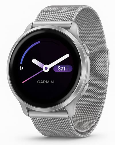Chiguard Bandje geschikt voor Garmin Vivoactive 6 Bandje – RVS Horlogeband – Magnetisch - Verstelbare Milanese Band - Zilver