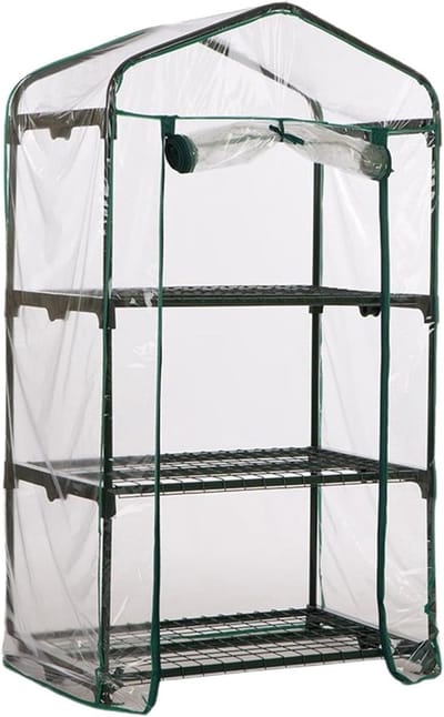 Draagbare Broeikas - Kleine Tuinkas - Planten Beschermen - Stevig Stalen Frame - 70x50x125cm - Transparant