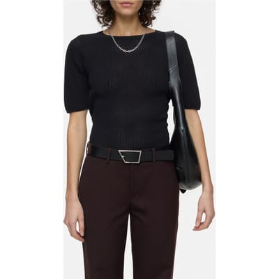 Closed Crew Neck Short Sleeve Knits Black Size: XS | Sweaters Outlet | Dames | Zwart
