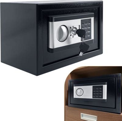 Mini Tresor Voor Thuis 34L Safe Klein Meubeltresor Hotelsafes Uit Staal Met Digitale Wachtwoord & 2 Veiligheidssleutels & Batterijdoos & Alarmfuncties & Binnenverlichting Minisafe