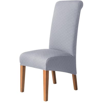 Housse de chaise extensible en jacquard losange taille Xl, housses élastiques à dossier haut pour salle à manger et cuisine, étui de siège anti-salissure et anti-rayures 1 Piece