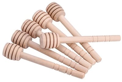 Dailygoods- Honingdipper 10 cm - Houten Honinglepel - Set van 50 stuks - Duurzaam Keukengereedschap - Antislip Handvat - Gemakkelijk Schoon te Maken
