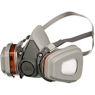 Stofmasker 3M 6003KIT-1, type A2P3, tegen organische dampen, met vervangbare filters, herbruikbaar, grijs, 1 stuk