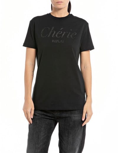 Replay W3566m.000.22536p T-shirt Met Korte Mouwen Zwart 2XS Vrouw