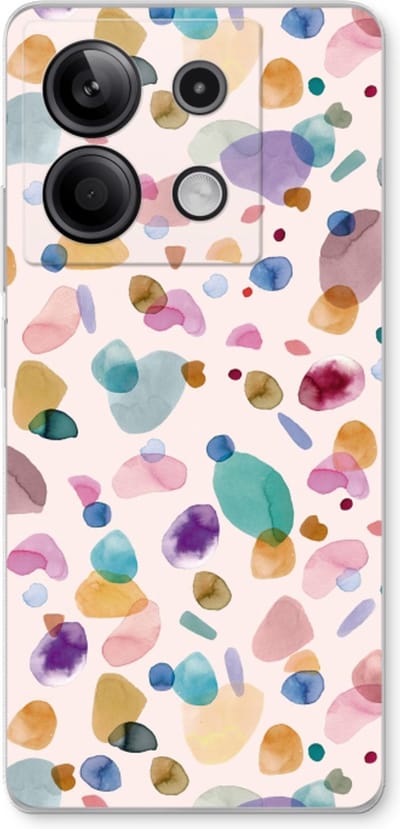 Case Company® - Hoesje geschikt voor Xiaomi Redmi Note 13 5G hoesje - Terrazzo Memphis - Soft Cover Telefoonhoesje - Bescherming aan alle Kanten en Schermrand