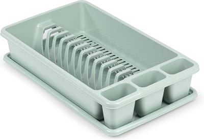 Plasticforte Afdruiprek met lekbak - groen - 45 x 26 cm - afwasrek