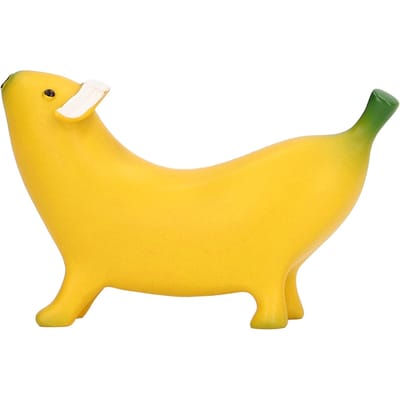 Sculpture Chien Banane Résine Drôle Adorable Léger Décoration Art Chien Banane pour Bureau à Domicile S S yellow