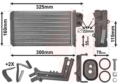 Van Wezel - KACHEL RADIATEUR VOOR RENAULT MEGANE 1999-2002 7701204992