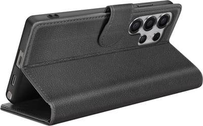 Zanae, Hoesje geschikt voor Galaxy S25 Ultra - Wallet Case & Magneetsluiting, Zwart