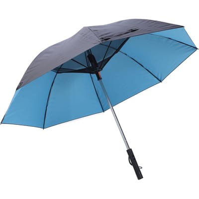Ventilateur de Refroidissement Parapluie Protection UV Blocage du Soleil 3000mAh Rechargeable USB Parapluie Soleil Pluie pour Plage bleu