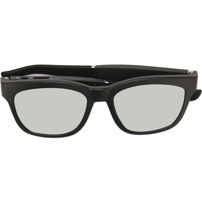 Lunettes Bluetooth Intelligentes Conduction Osseuse Réduction de Bruit Bluetooth 5.0 Lunettes de Soleil Sans Fil pour Vacances Plage Conduite gris argent