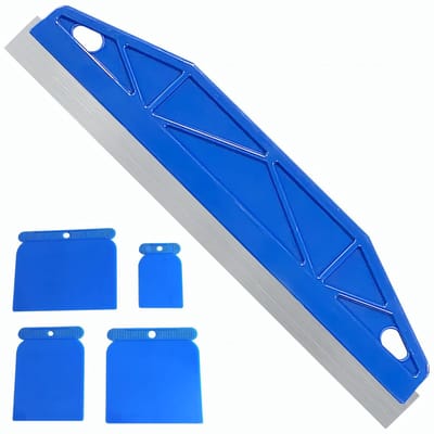 Dailygoods - 30 cm RVS Verfschild met 4-delige Beschermkap voor Randafwerking
