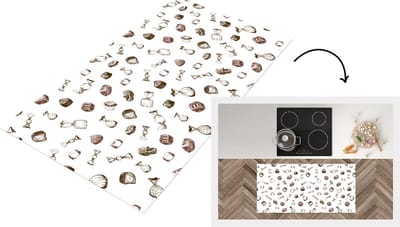 Keukenloper - Loper keuken - Snoep - Vintage - Chocolade - Design - 120x60 cm - Keukenloper vinyl