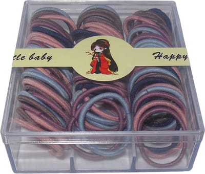 Kinderelastieken diverse kleuren pastel tinten 100 stuks met handig opbergdoosje