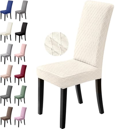 Dailygoods- Stoelhoezen 6 Stuks - Stretch - Eetkamerstoelen - Beschermende Stoelbekleding - Ademend Materiaal - Slijtvast en Duurzaam