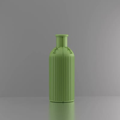 3d-gezellig Provence met molen - Vaas - Lichtgoen - Maat 25 cm - Kunststof - Modern - Bloemenvaas -100% gerecycled PLA (bioplastic)
