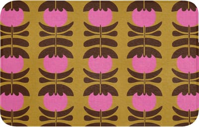 WC mat 80x50 cm - Antislip - Abstract - Bloemen - Roze - Toiletmat - Vloermat - Douchemat - Toilet tapijt - Toiletmatten