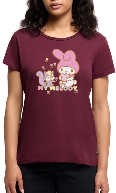 My Melody Plukt Hartbloemen Met Risu Premium T Shirt Dames
