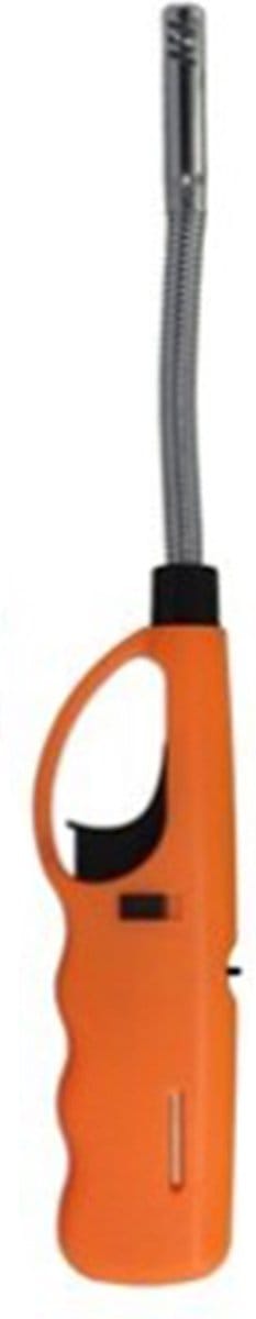 Flame Classics Gasaansteker - flexibele hals - BBQ/keuken/haard aansteker - oranje - 27 cm
