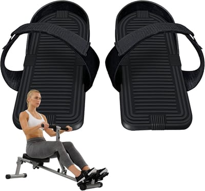 Roeiapparaat Pedaal - Vervangende Voetsteunen - Thuis Fitness - Antislip Ontwerp - 11.5x26cm - Zwart