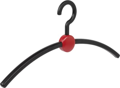De Kledinghanger Gigant - Garderobehanger - Jassenhanger - Volwassenen - 708750 - 24 Stuks - Point - Kunststof - Zwart - Rood - 45 cm - Kledinghanger - Kleerhanger (708750/24)
