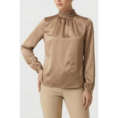 GUESS Marciano By  Aliza Top Desert Mud Taglia: 40 | Maglie a manica lunga Outlet | Donna