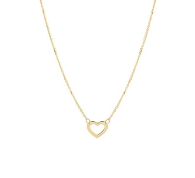 Geelgouden Collier hart 0 4023393