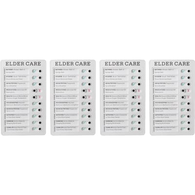 4 stuks Checklistbord DIY Productie Recyclebaar Draagbaar Klusjeslijst Afneembare Klusjeskaart voor DIY Bericht Reizen gray