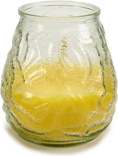 Geurkaars citronella - in windlicht - glas - 10 cm - citrusgeur