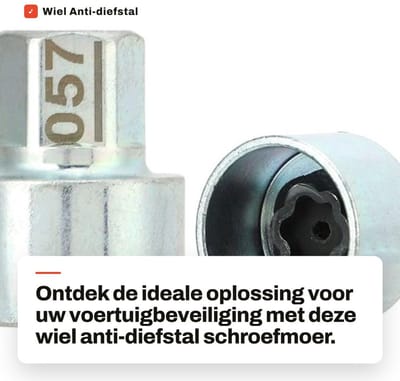 Dailygoods- Wielslot Anti-diefstal - Vervangende Zeskantmoer - Hoogwaardig Metaal - Perfecte Pasvorm - Duurzaam - Geschikt voor Diverse Voertuigen - Sleuteldop