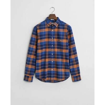 Gant Overhemd Classic Oxford Bold Check Orange Bronze / male