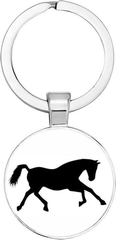 Akyol - Paarden Sleutelhanger - Paarden - Paardenliefhebber - Leuk kado voor iemand die van paarden houdt - 2,5 x 2,5 CM