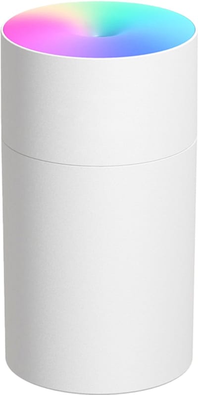 USB 7-kleuren mini-luchtbevochtiger - autodiffuser, kleine luchtbevochtiger met instelbare nevelstand