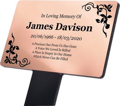 Gepersonaliseerd Grafmonument Herdenkingsbord - Zilver Zwart Acryl, Weerbestendig
