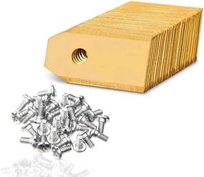 45 x robotmaaier, titanium messen voor Husqvarna/Gardena/Yard Force robotmaaier, universele auto-reservemessen met schroeven, geschikt voor 105, 310, 315, 320, 420, 430x r40i en UVM
