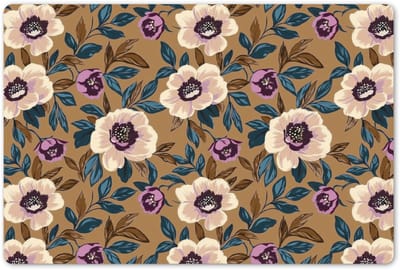 Placemats 45x30 cm - Placemat kunststof - 1 stuk - Floraal - Stilleven - Kleurrijk - Borden onderleggers - Decoratie voor op tafel - Keuken tafeldecoratie accessoires - Vinyl onderlegger - Tafelversiering