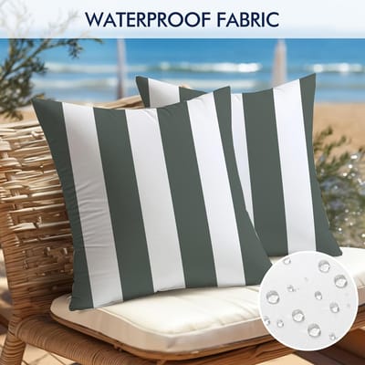 Waterdichte Golvende Breedte Stang Kussenhoes 30x50/45x45cm Eiland Vakantie Levensstijl Buiten Tuinstoel Kussenhoes Woondecoratie 45x45cm