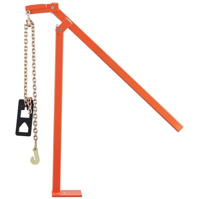 91,4 cm T-paaltrekker, Heavy Duty hekpaaltrekkers met trekplaat & 119 cm hijsketting, Arbeidsbesparend T-paalverwijderingsgereedschap voor ronde hekpalen,