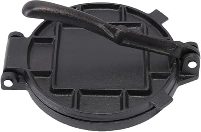 Gietijzeren Tortilla Pers - Pannenkoekenmaker - Keuken en Kamperen - Zware Kwaliteit - 18.5 Cm Diameter