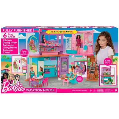 Barbie Malibu Huis - Barbie huis - 2 verdiepingen met barbie meubels