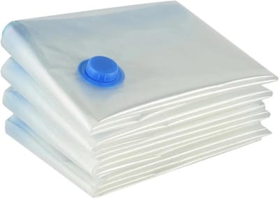Vacuüm opbergzakken - Ruimtebespaarder - Kleding opbergen - Comprimeert tot 80% - 5 stuks 70x100cm - Wit