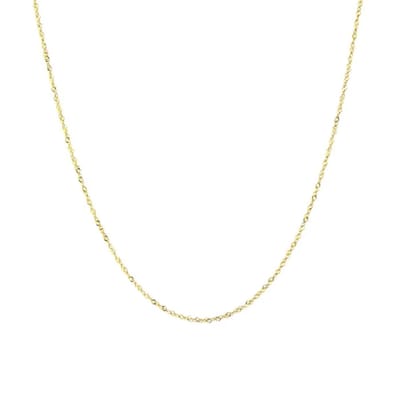 Bijoutheek Collier Basis Lang Fijn Gedraaid 70cm Goud