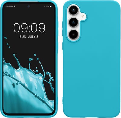 kwmobile telefoonhoesje geschikt voor Samsung Galaxy A55 5G - Hoesje voor smartphone - Back cover in ijsblauw