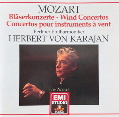 1-CD Mozart - WIND CONCERTOS - Berliner Philharmoniker / HERBERT VON KARAJAN