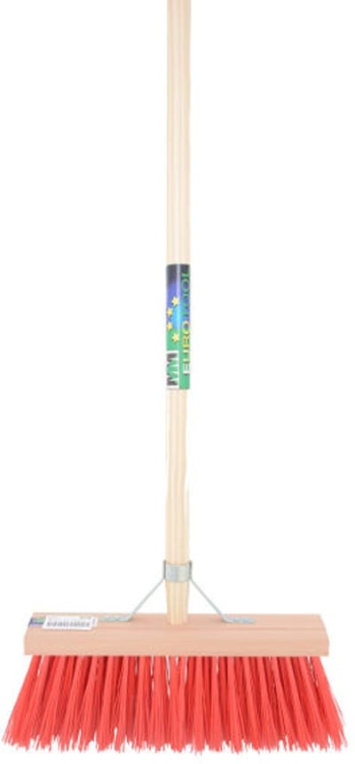 MM Eurotool Stadsbezem 35 cm met harde kunstvezels, FSC-steel 150 cm en stokhouder